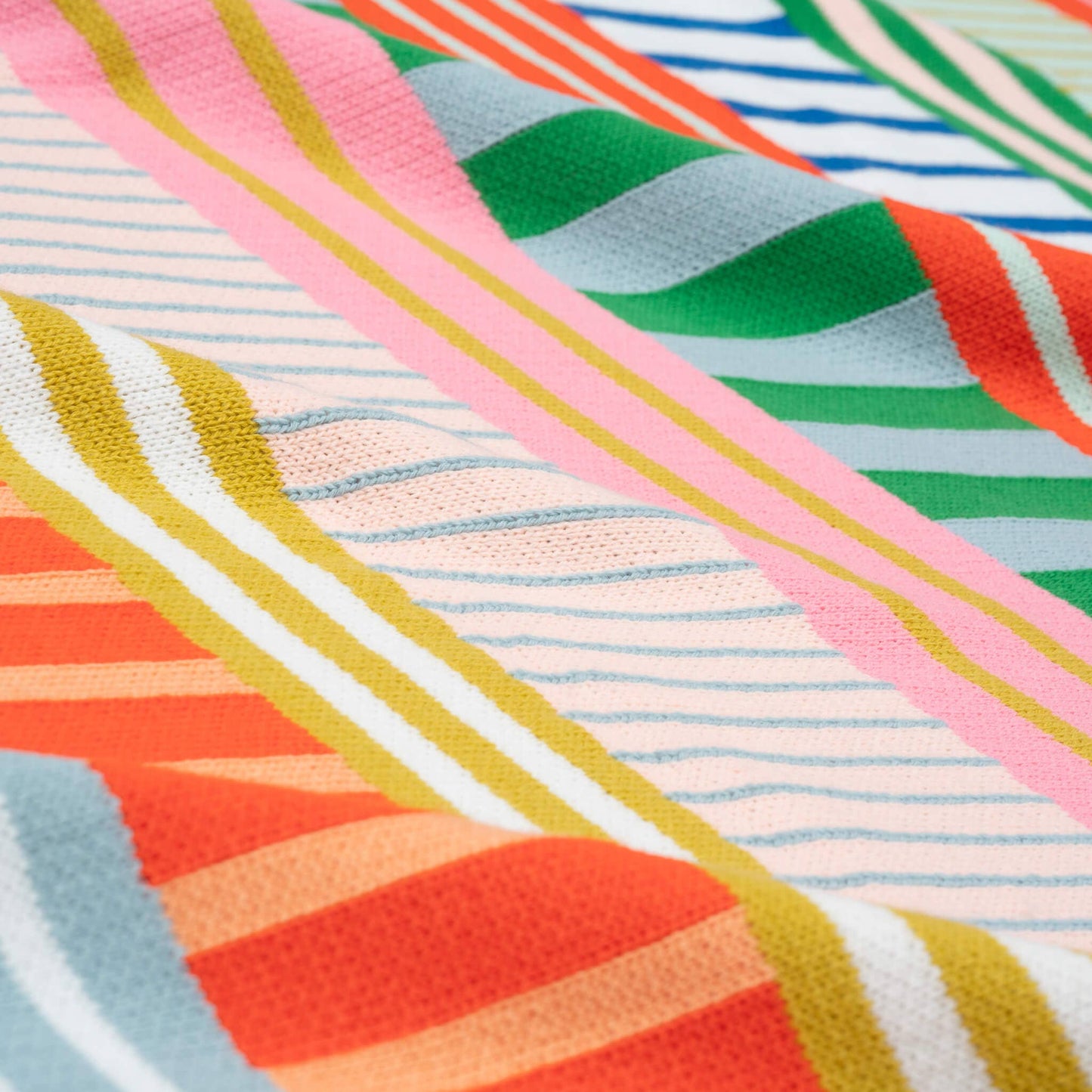 Patchwork Stripe Throw: Rainbow - PMA Store at the Portland Museum of Art, Maine
