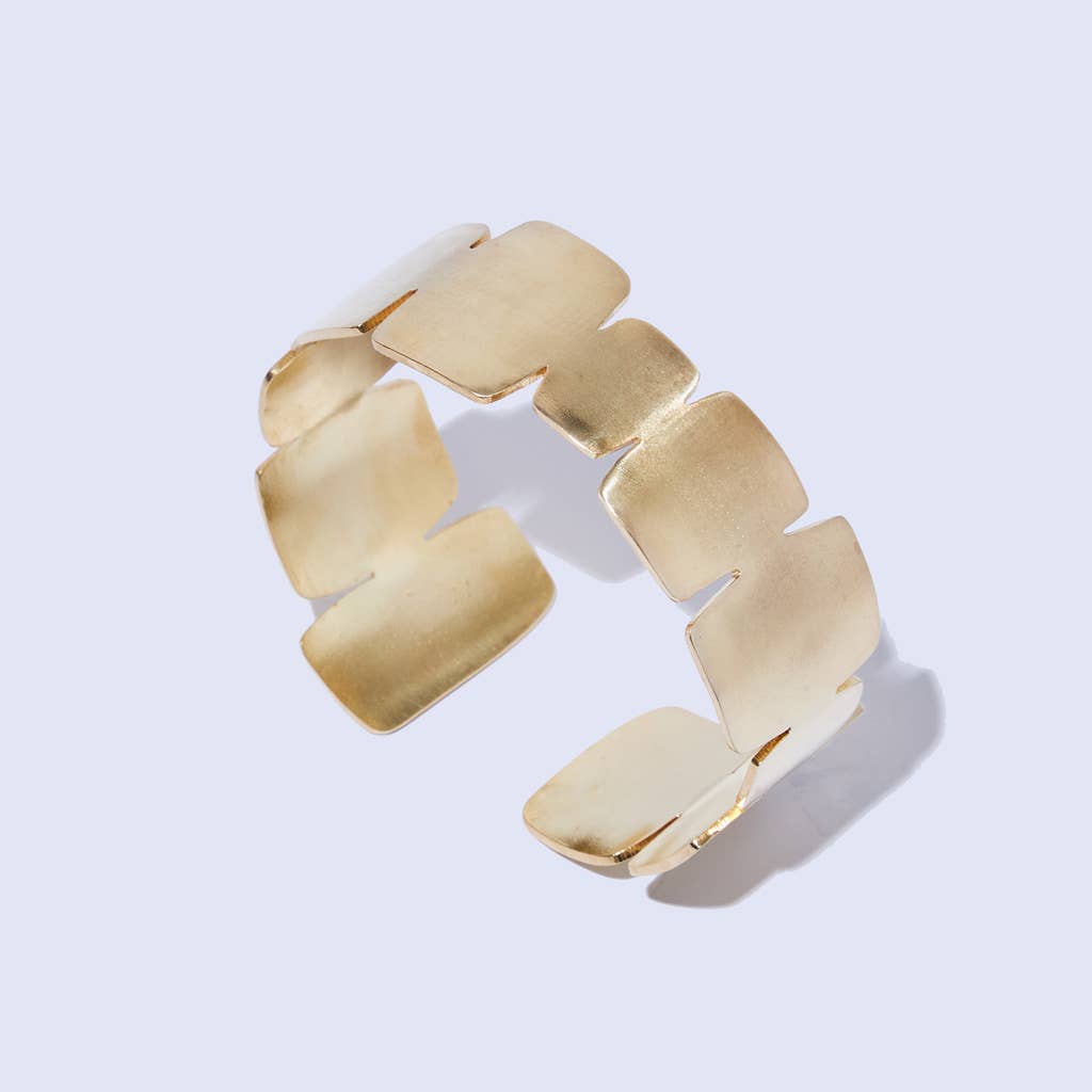 MULXIPLY - Mod Cairn Adjustable Cuff Bracelet - Brass - PMA Store at the Portland Museum of Art, Maine