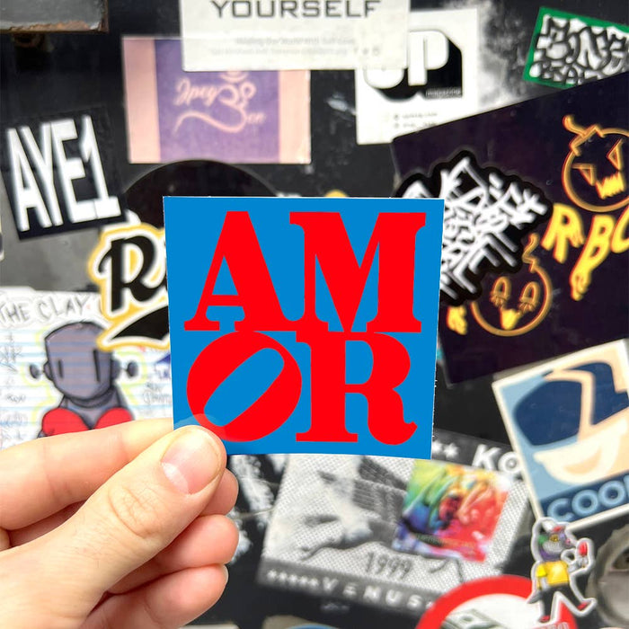 Apply Stickers - AMOR by Robert Indiana (Valentines) - Die-Cut Sticker