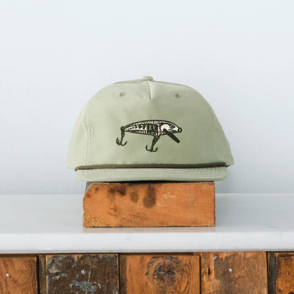 Vital Industries - Fishing Lure Embroidered Snap back cap: Lily Pad - PMA Store at the Portland Museum of Art, Maine