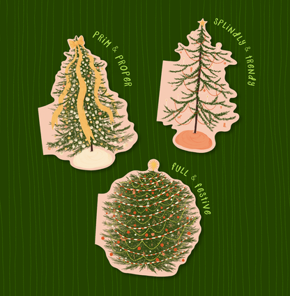 Avery Reed - Christmas Tree Personality Test Greeting Card Set | Set of 6