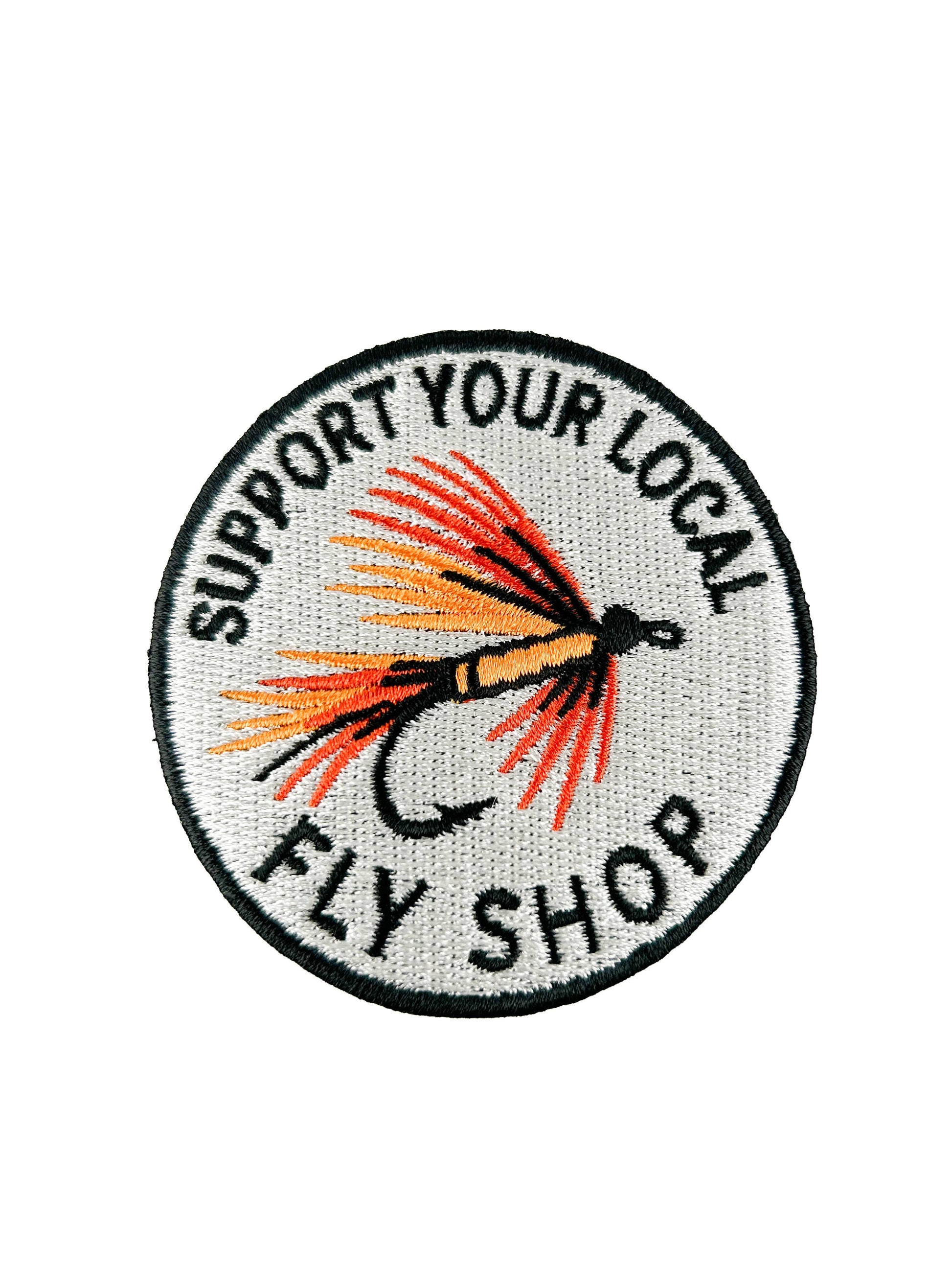 Field Trip Threads - Support Your Local Fly Shop Embroidered Patch Fly Fishing - PMA Store at the Portland Museum of Art, Maine