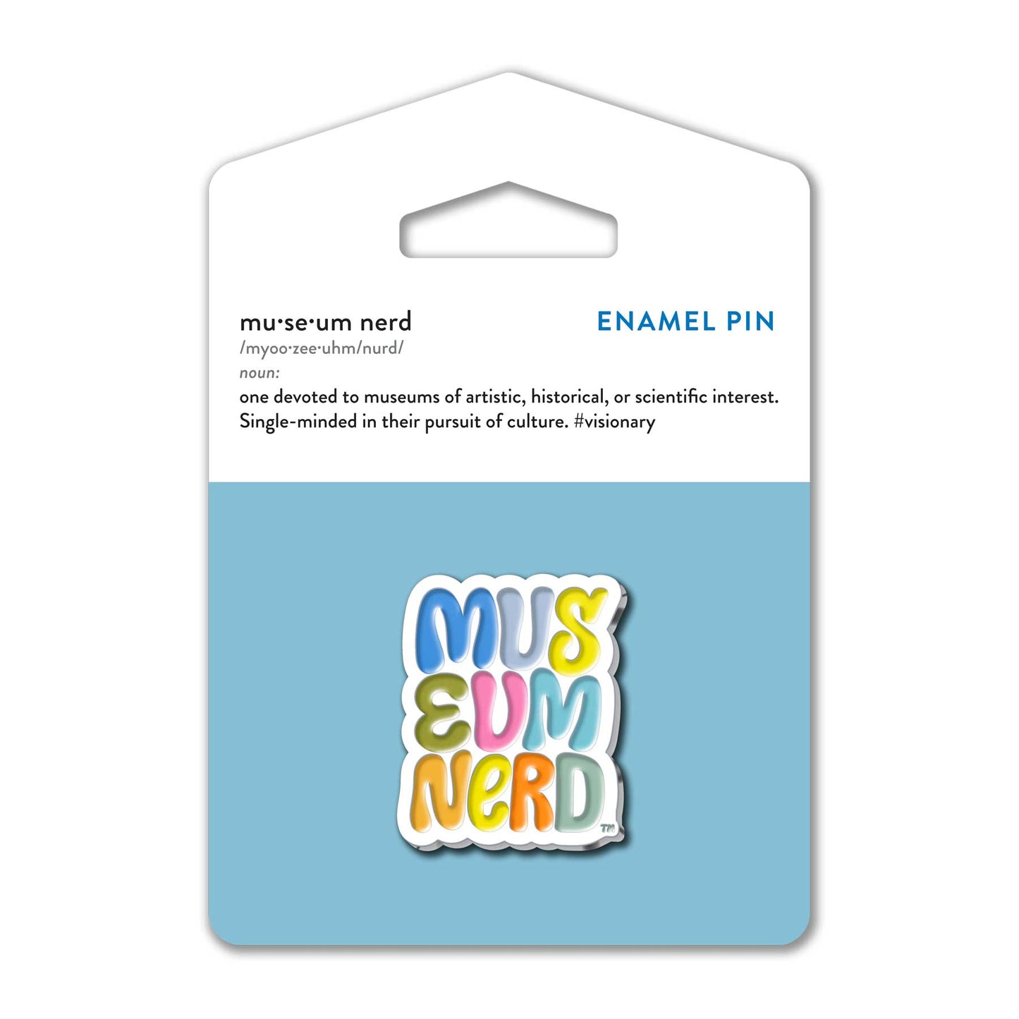 Museum Nerd x Alicia Schultz Enamel Pin - PMA Store at the Portland Museum of Art, Maine