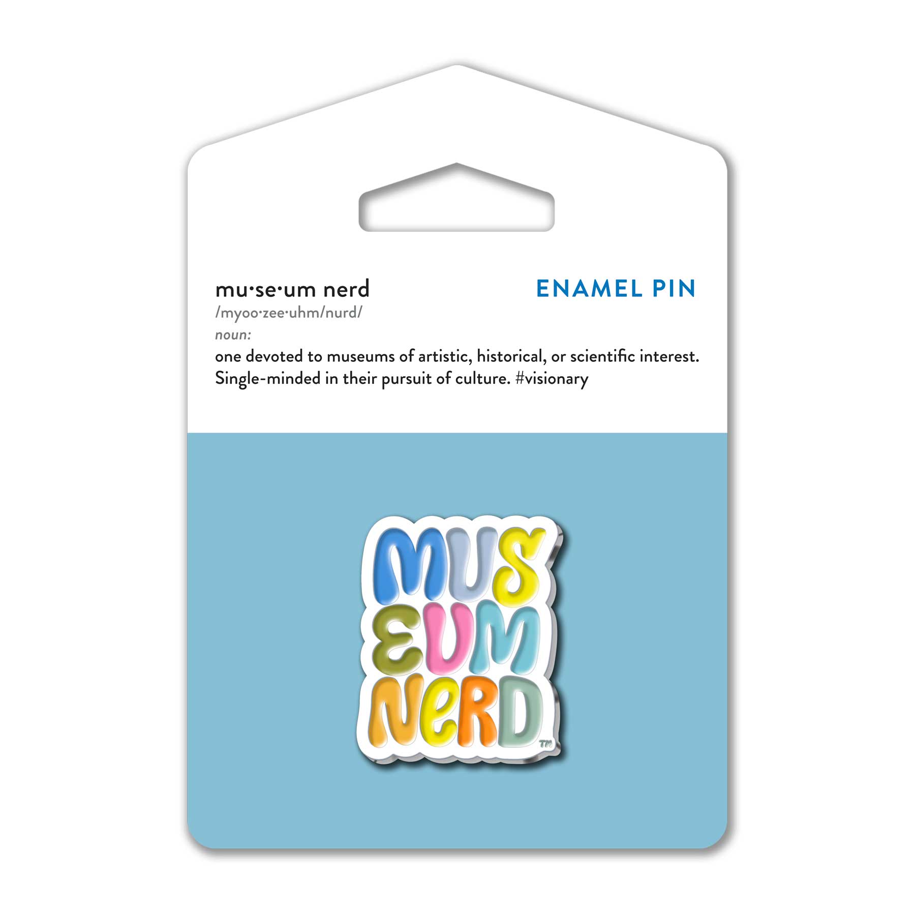 Museum Nerd x Alicia Schultz Enamel Pin - PMA Store at the Portland Museum of Art, Maine