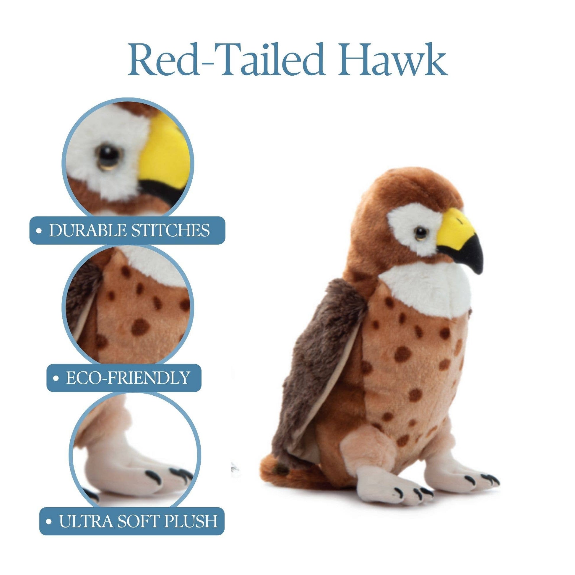 12" (30cm) Wild Onez Red-tailed Hawk Hawk - PMA Store at the Portland Museum of Art, Maine