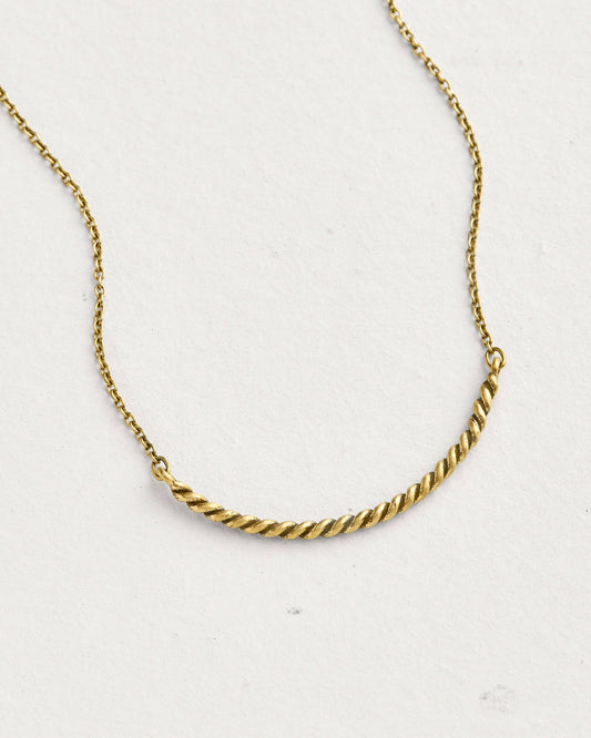 Sailors Valentine - Rope Cresent Necklace: Default Title - PMA Store at the Portland Museum of Art, Maine