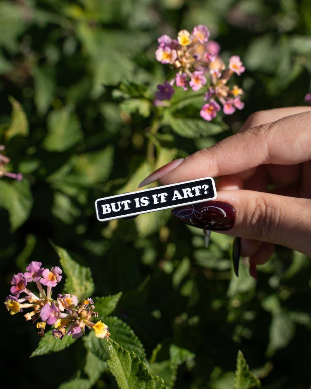 But Is It Art? • Enamel Pin - PMA Store at the Portland Museum of Art, Maine