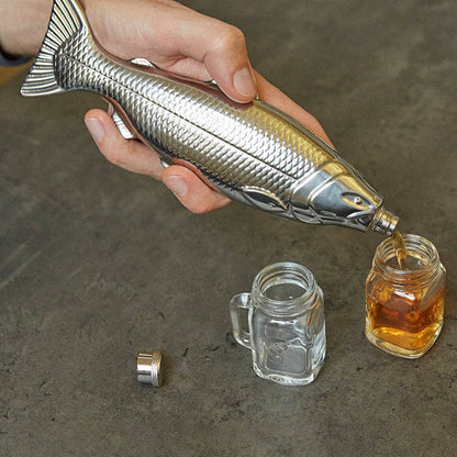 Kikkerland Design Inc - Fish Flask - PMA Store at the Portland Museum of Art, Maine