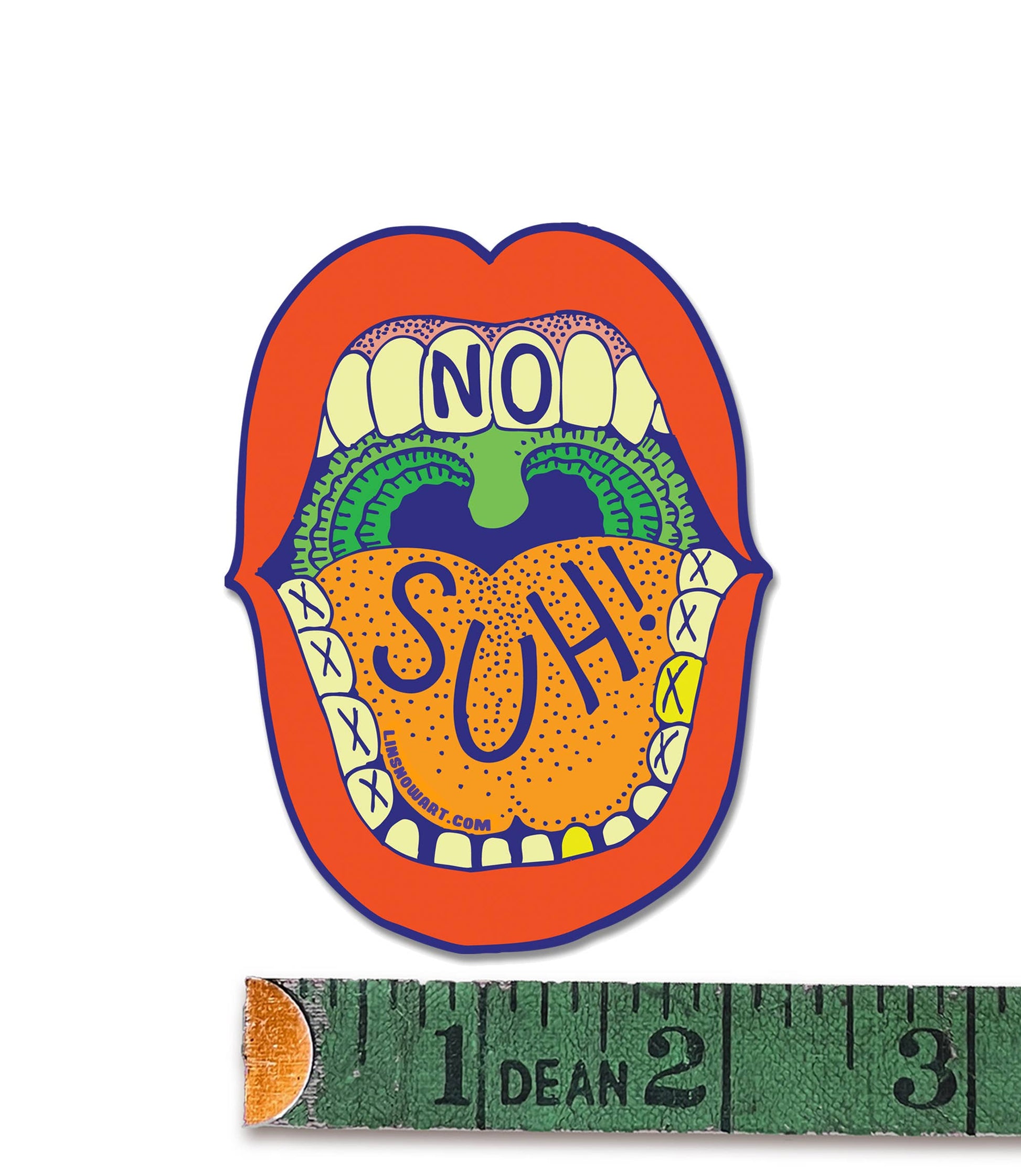 Lin Snow Art - No Suh Sticker - PMA Store at the Portland Museum of Art, Maine