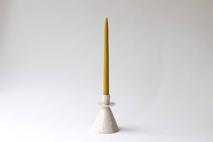 Elizabeth Benotti Ceramics - Everyday Pinched Candlestick Holder: Daybreak / Tall - PMA Store at the Portland Museum of Art, Maine