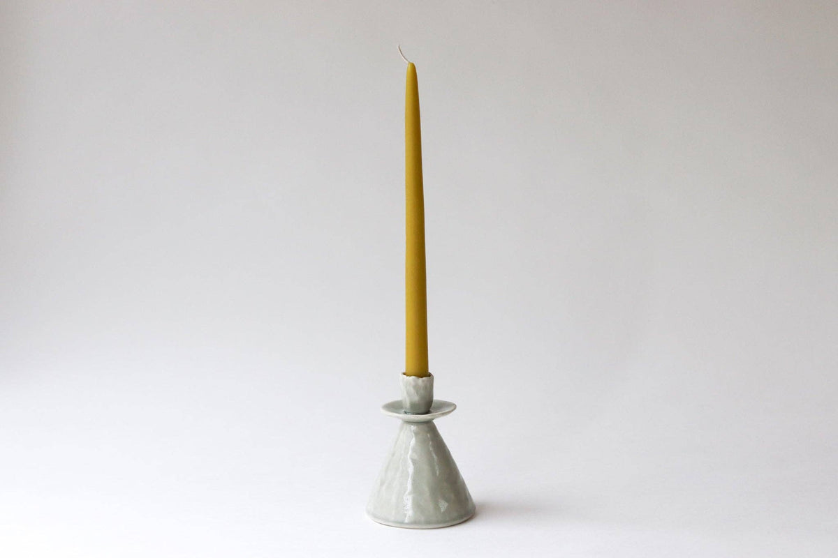 Elizabeth Benotti Ceramics - Everyday Pinched Candlestick Holder: Daybreak / Short - PMA Store at the Portland Museum of Art, Maine