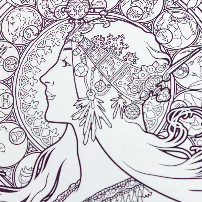 Today is Art Day - Alphonse Mucha - Coloring Book