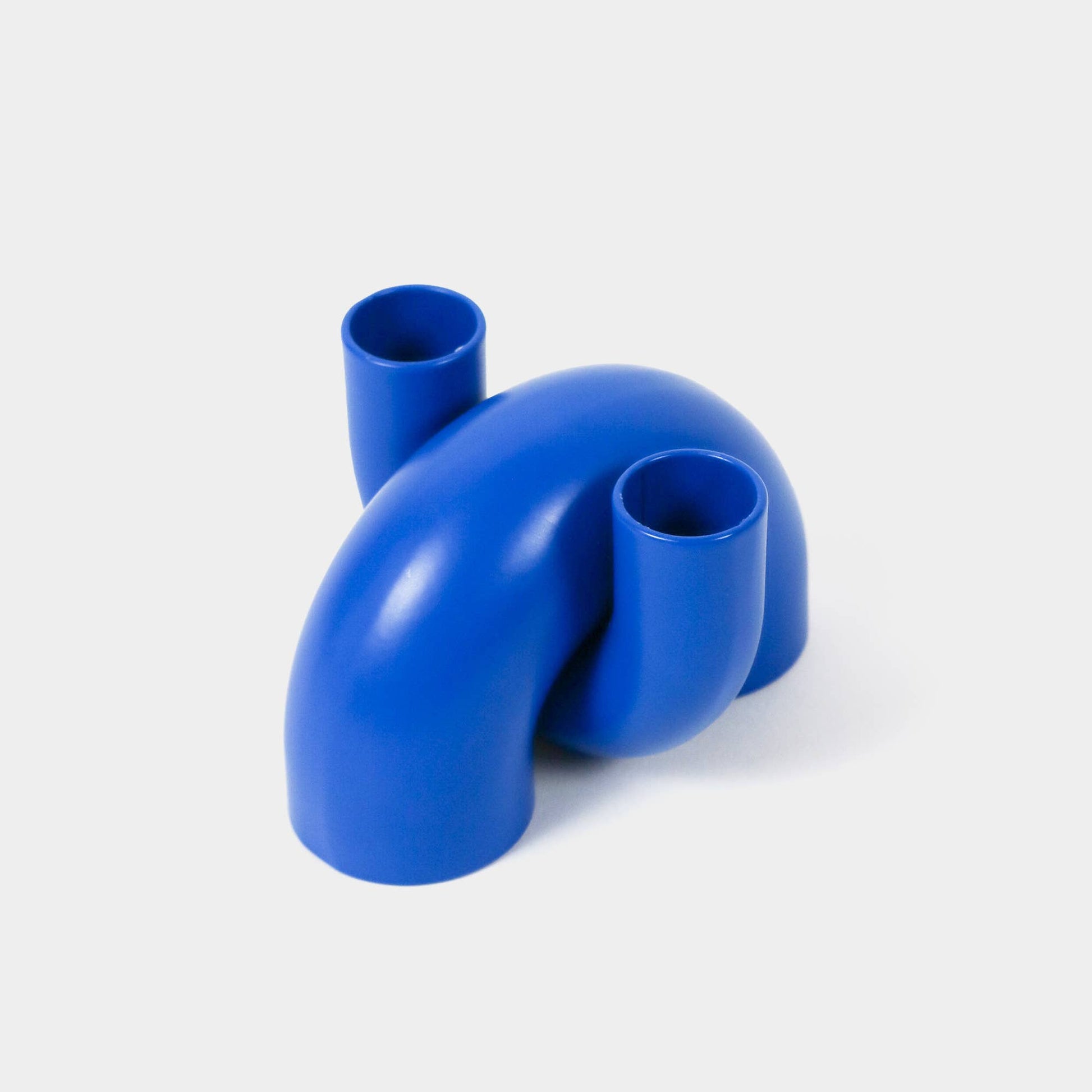 Macaroni 2-in-1 Candleholder - Tapers & Tealights - Blue - PMA Store at the Portland Museum of Art, Maine