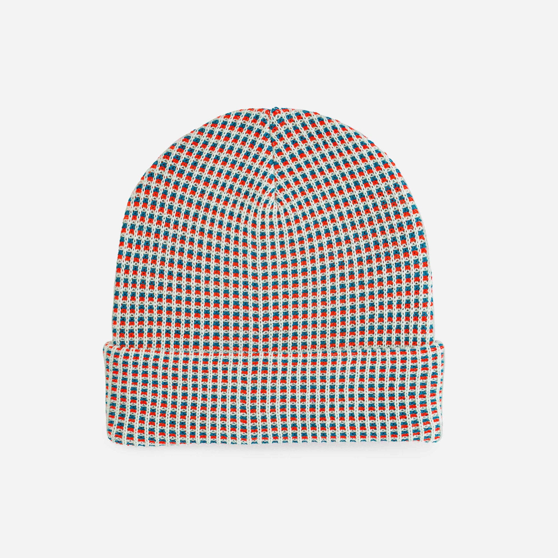 Simple Grid Knit Beanie: Indigo - PMA Store at the Portland Museum of Art, Maine