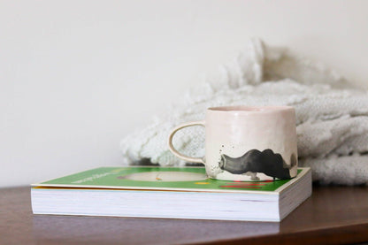 Elizabeth Benotti Ceramics - Pinched Splatter Mug: Deep ocean - PMA Store at the Portland Museum of Art, Maine