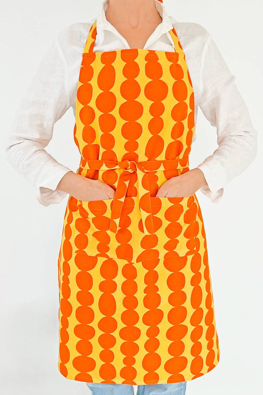See Design - Apron: Small Totem Orange/Yellow - PMA Store at the Portland Museum of Art, Maine