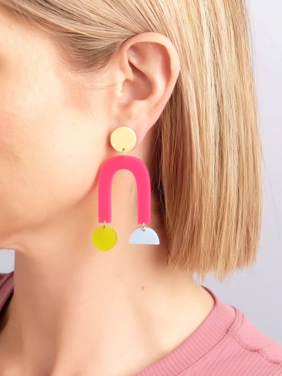 Combinist Goods - Collage Earrings: Mango