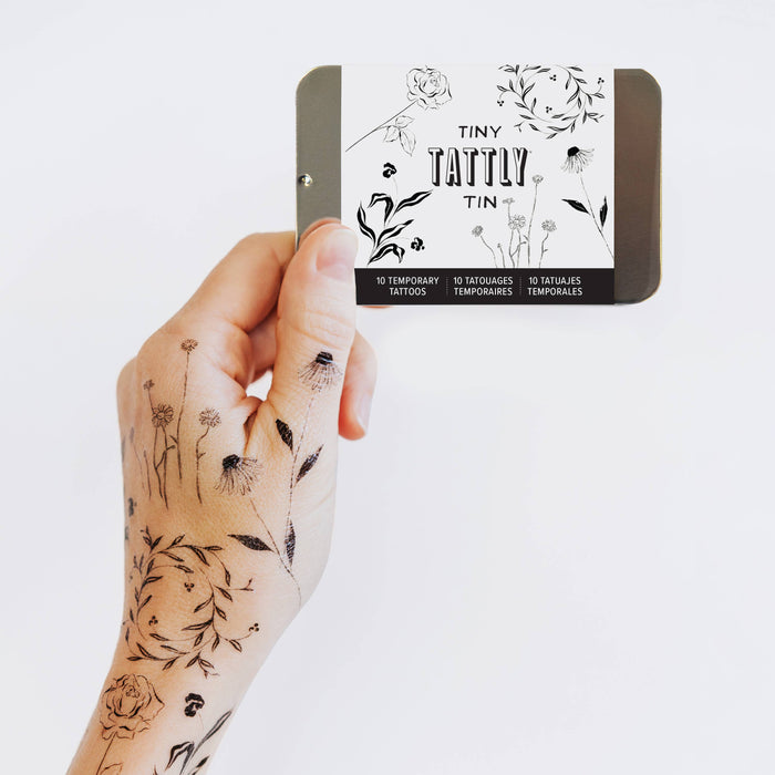 Tattly - Tiny Flower Fest Tattoo Tin - PMA Store at the Portland Museum of Art, Maine