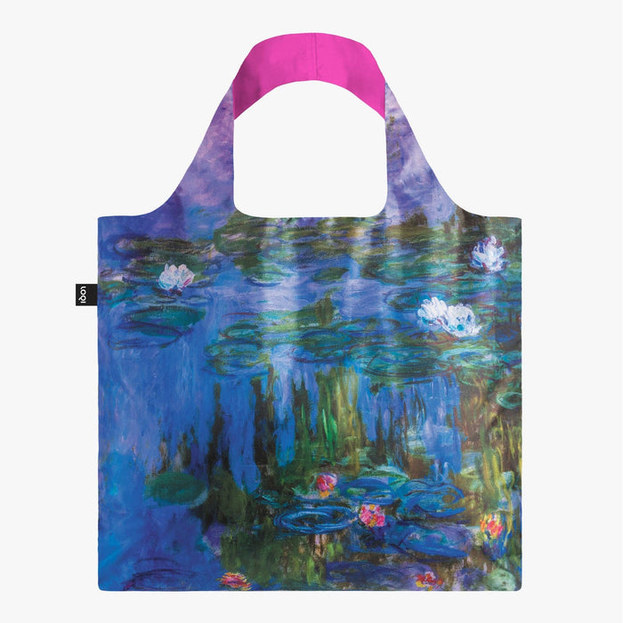 LOQI LLC - CLAUDE MONET Water Lillies Neon Pink Recycled Bag