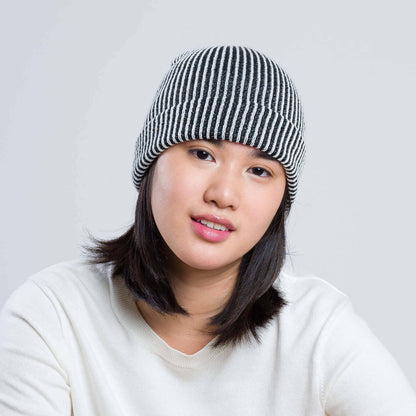 Simple Rib Knit Beanie: Peach Lime - PMA Store at the Portland Museum of Art, Maine