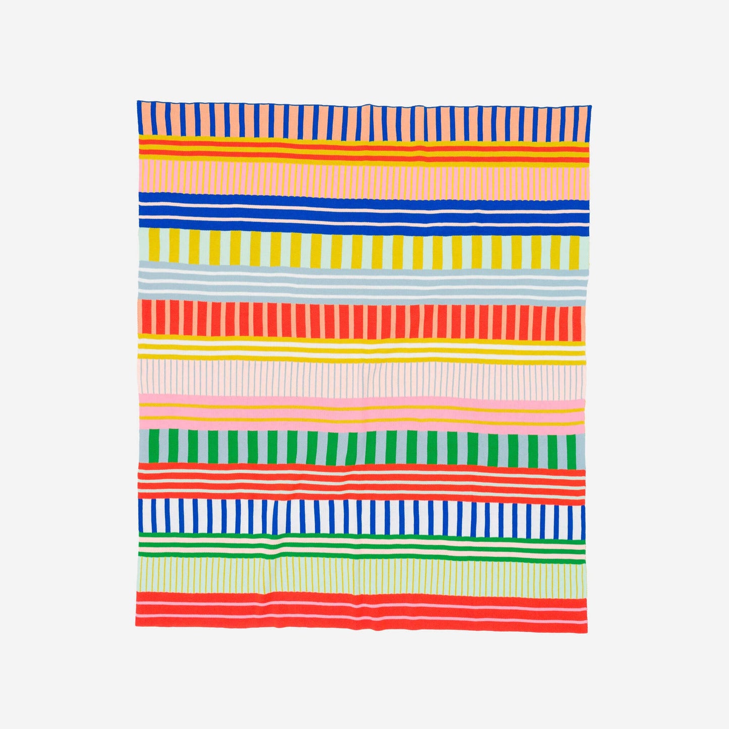 Patchwork Stripe Throw: Rainbow - PMA Store at the Portland Museum of Art, Maine