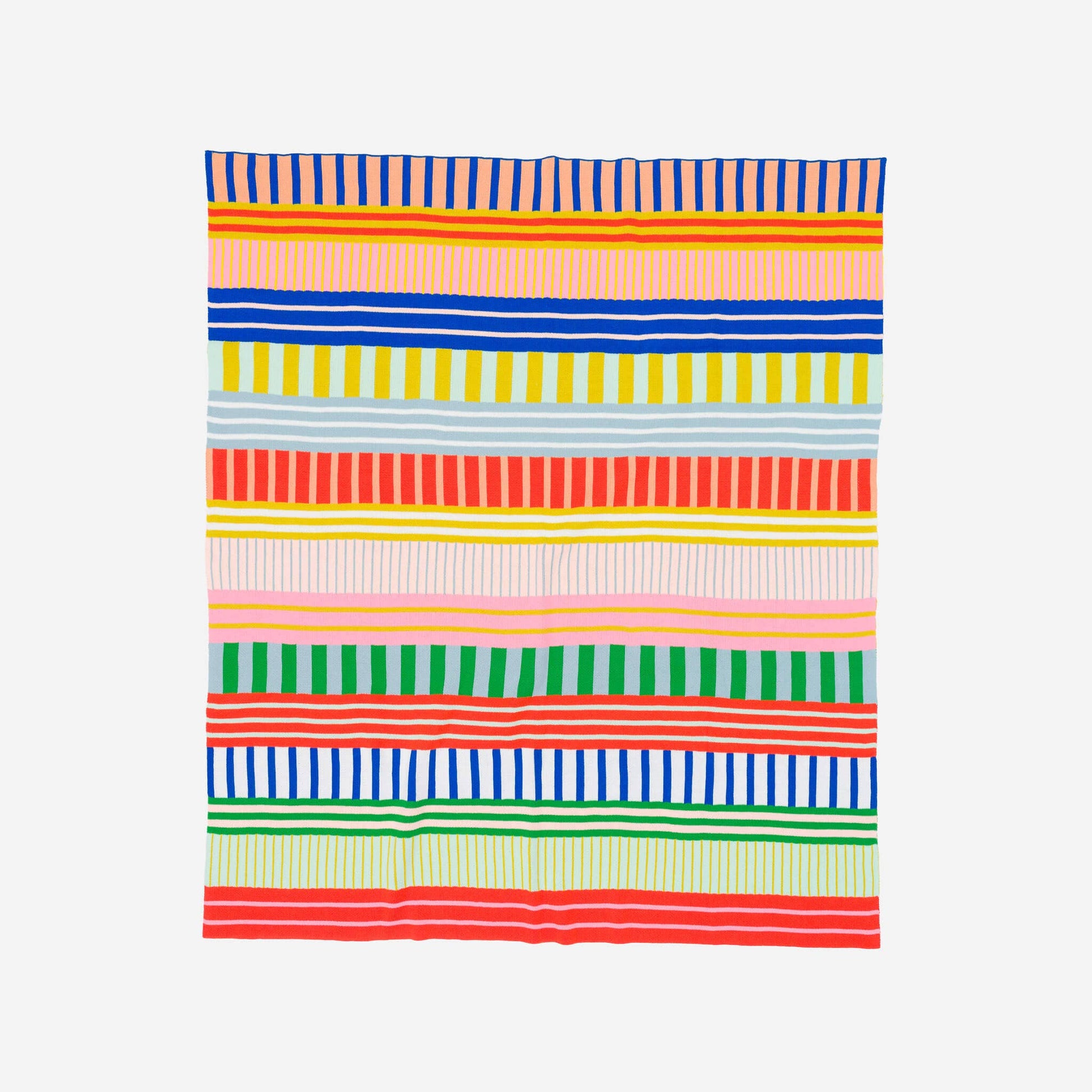 Patchwork Stripe Throw: Rainbow - PMA Store at the Portland Museum of Art, Maine