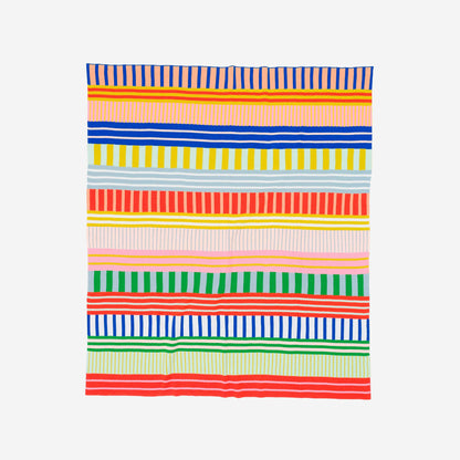 Patchwork Stripe Throw: Rainbow - PMA Store at the Portland Museum of Art, Maine