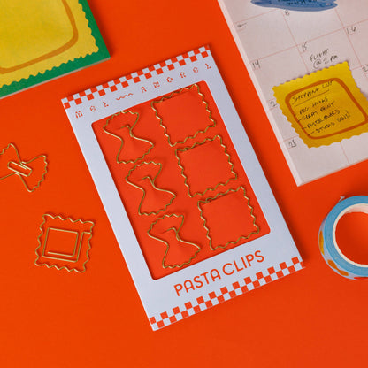 Mel Andrel - Pasta Paper Clips - Ravioli + Farfalle