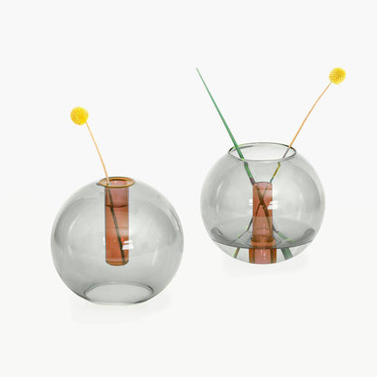Block Design - Medium Bubble Glass Vase: Green and Blue - PMA Store at the Portland Museum of Art, Maine