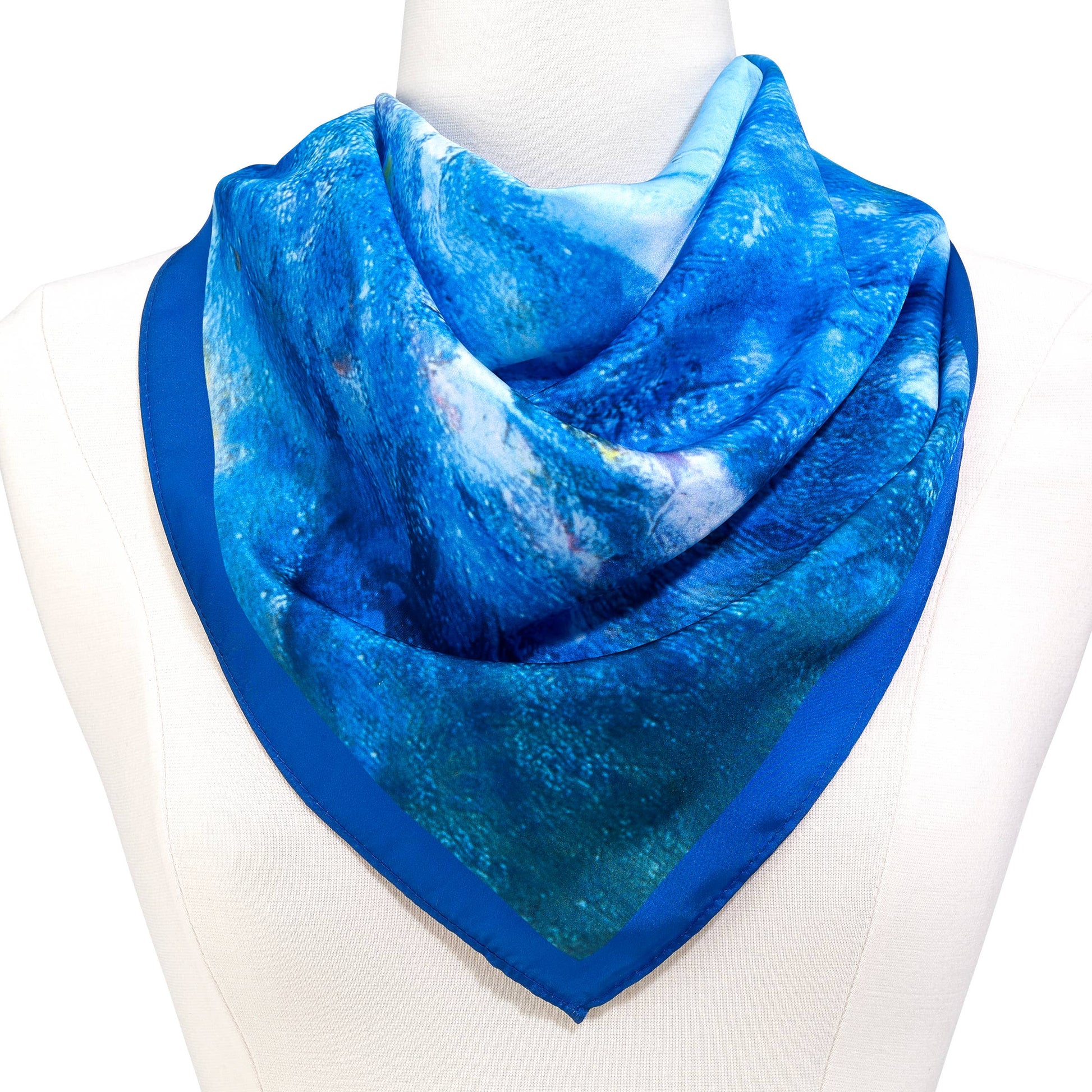 Monet Waterlilies Square Satin Chiffon Scarf - PMA Store at the Portland Museum of Art, Maine