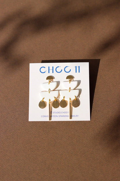 KAYLA EARRINGS // GOLD TONE: Hydrangea - PMA Store at the Portland Museum of Art, Maine