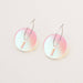 Circle Earrings - Small: Clear Iridescent - PMA Store at the Portland Museum of Art, Maine
