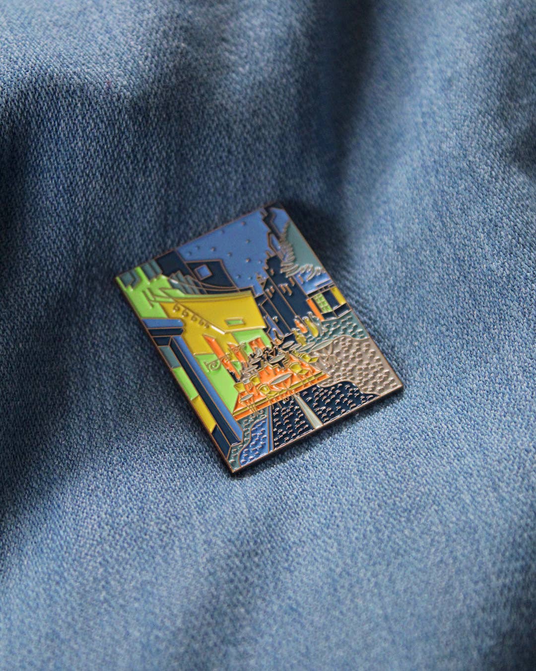 Pin Museum - Café Terrace at Night • Enamel Pin