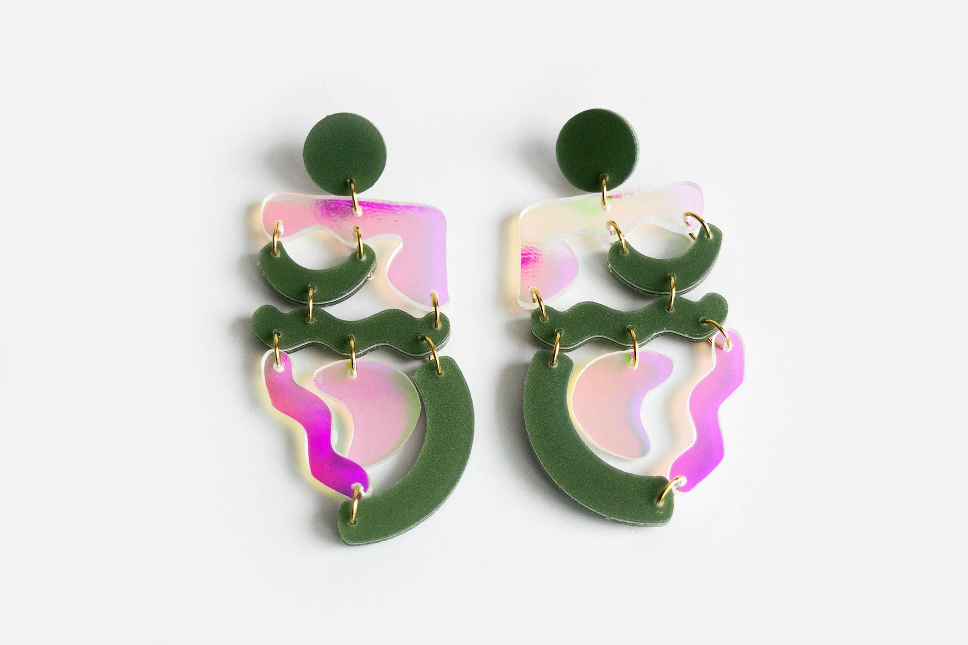 Ecoresin Squiggle Mania Earrings: Nude Solar - PMA Store at the Portland Museum of Art, Maine
