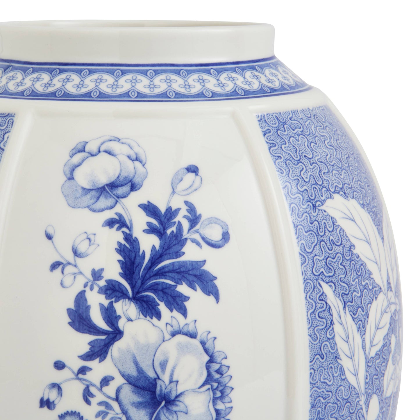 Blue Italian VASE 10" BRITISH FLOWERS - PMA Store at the Portland Museum of Art, Maine