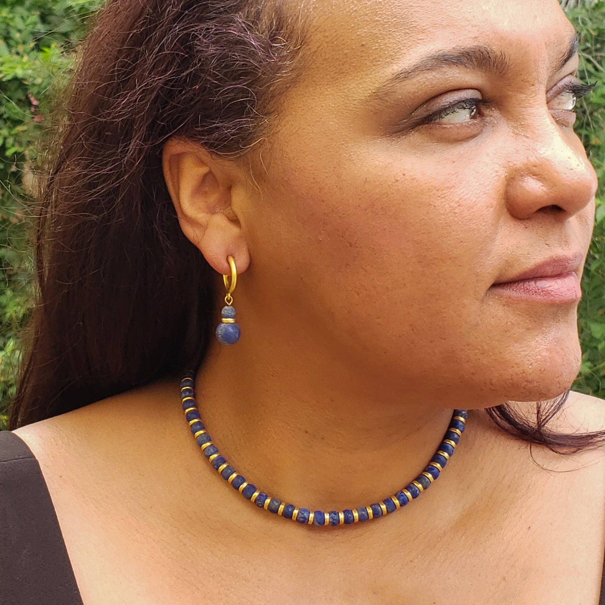 Sumerian Lapis Beaded Necklace - Egyptian Inspired - PMA Store at the Portland Museum of Art, Maine