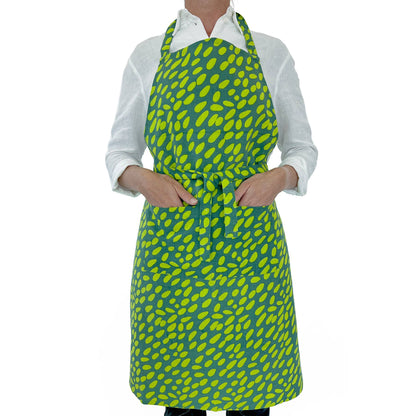 Apron: Globe Aqua/Green - PMA Store at the Portland Museum of Art, Maine