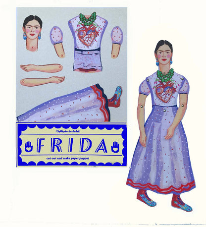 Frida K Cut and Make Paper Puppet - PMA Store at the Portland Museum of Art, Maine