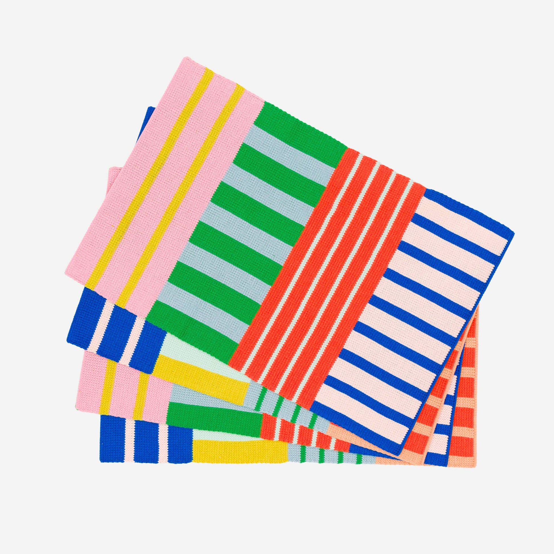 Patchwork Stripe Placemat Set: Desert - PMA Store at the Portland Museum of Art, Maine