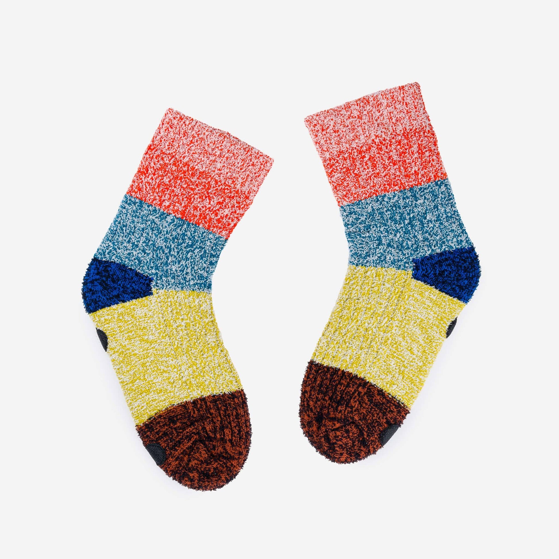 Color Band House Socks: Poppy Teal / L/XL - W 9.5-12.5<br>M 8-11 - PMA Store at the Portland Museum of Art, Maine
