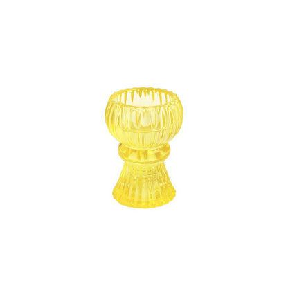 Talking Tables USA - Home, Birthday, Games & Seasonal Decor - Yellow Glass Candle Holder - Small | Summer Gifts |