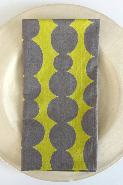Napkins (Set of 4): Grasses Moss/Hunter - PMA Store at the Portland Museum of Art, Maine