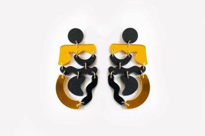 Ecoresin Squiggle Mania Earrings: Nude Solar - PMA Store at the Portland Museum of Art, Maine