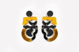 Ecoresin Squiggle Mania Earrings: Nude Solar - PMA Store at the Portland Museum of Art, Maine