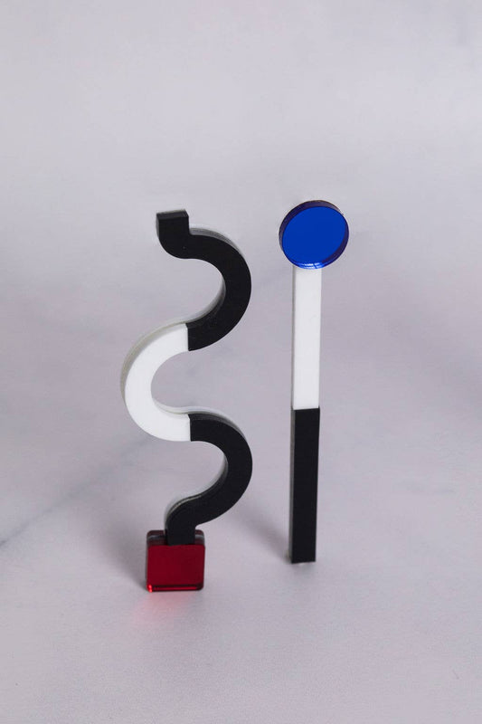 Pamela Coromoto - NEW Memphis Statement Earrings - Primary Colors: Black/White