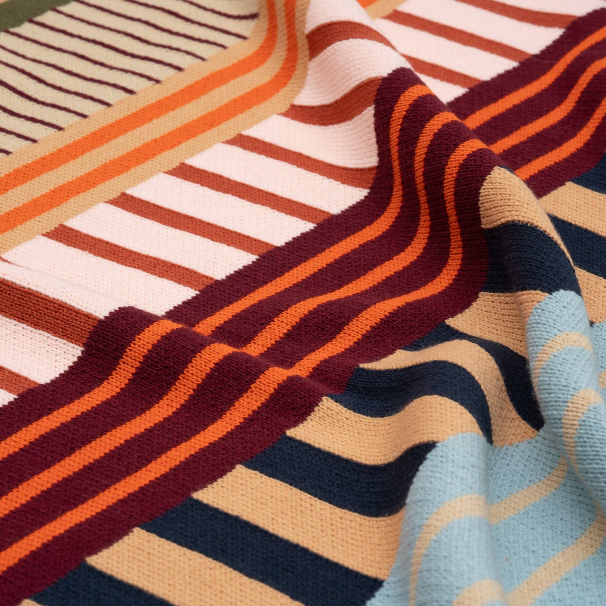 Patchwork Stripe Throw: Desert - PMA Store at the Portland Museum of Art, Maine