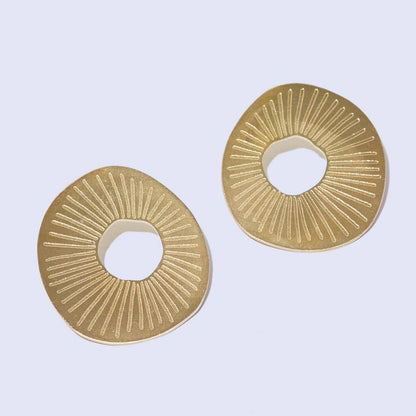 MULXIPLY - Ray Statement Earrings - Brass - PMA Store at the Portland Museum of Art, Maine