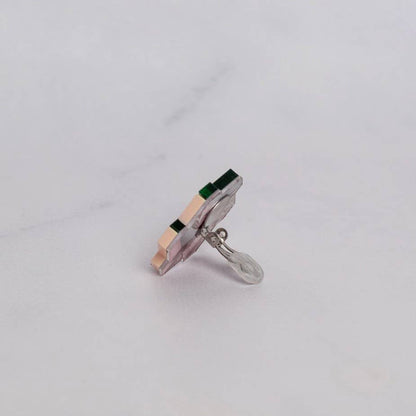 Pamela Coromoto - NEW Prisma Earrings – Bold Geometry for Modern Style: Purple Palette / Clip