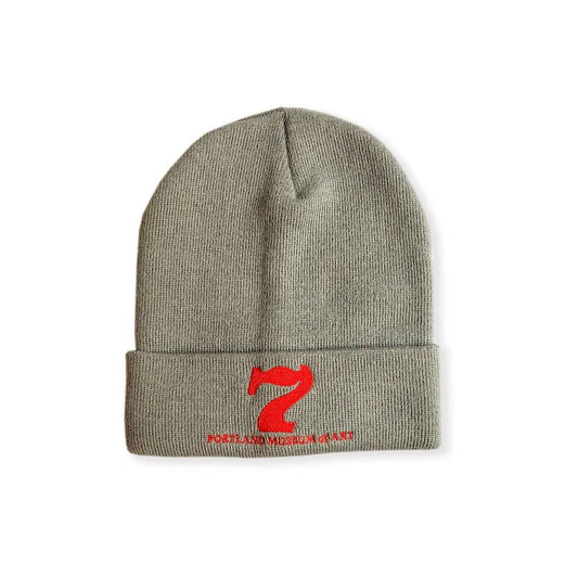 "SEVEN" Gray Knit Hat - PMA Store at the Portland Museum of Art, Maine