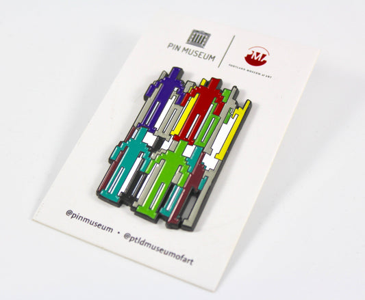 "Human Structures" (24 Figures Connected) lapel pin - PMA Store at the Portland Museum of Art, Maine